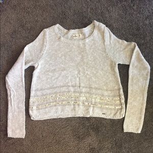 Hollister Gold Sweater with Sparkles
